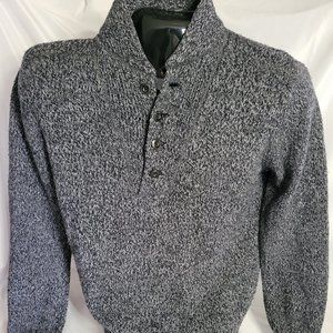 Converse One Star Gray Quarter Button Up Sweater (Size M)